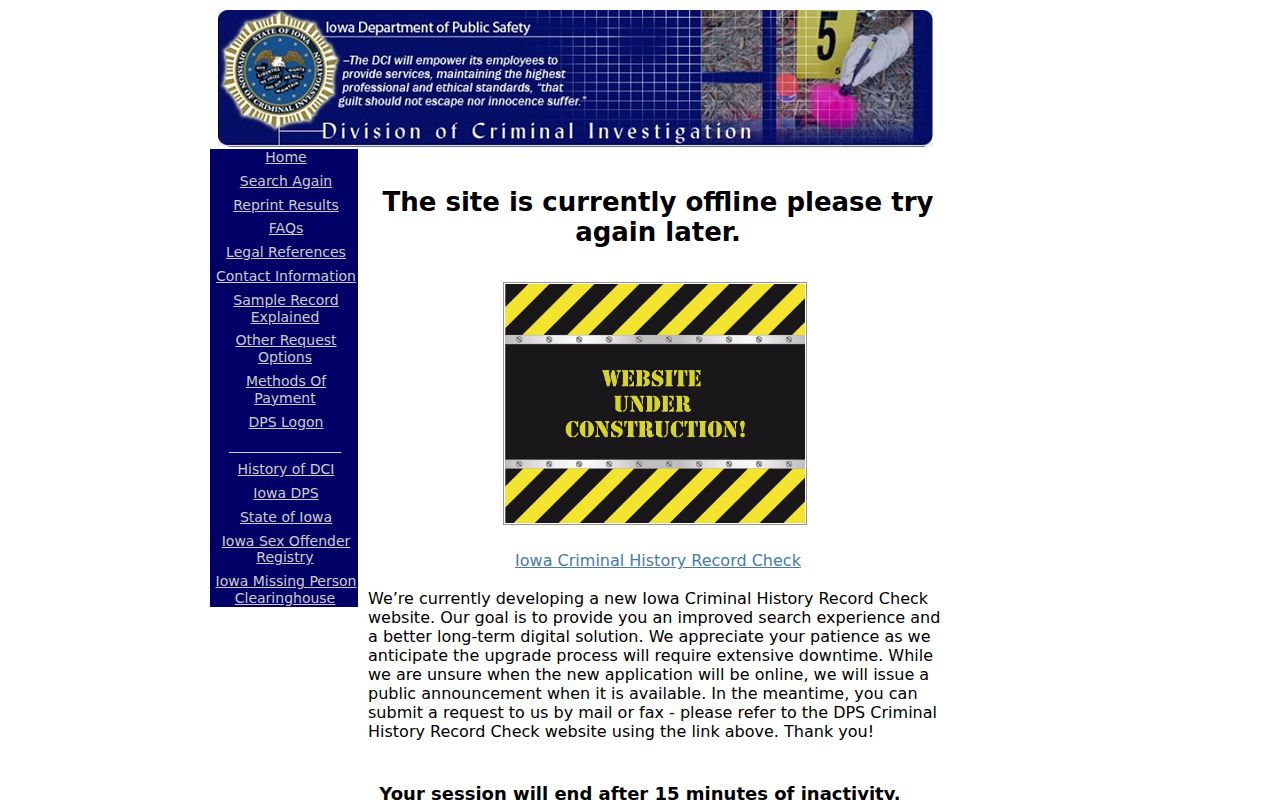 Iowa Record Check Online for Cedar County criminal history