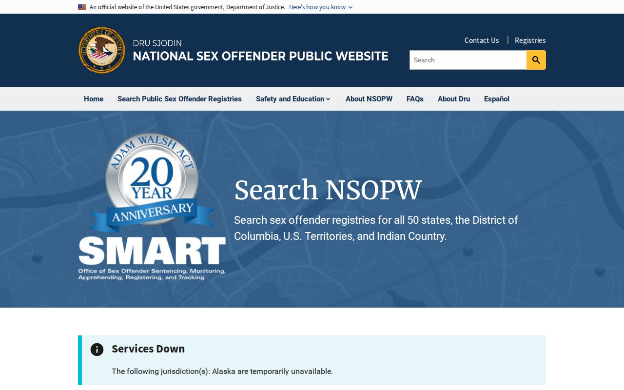 National registry supplement for Cedar County sex offender search