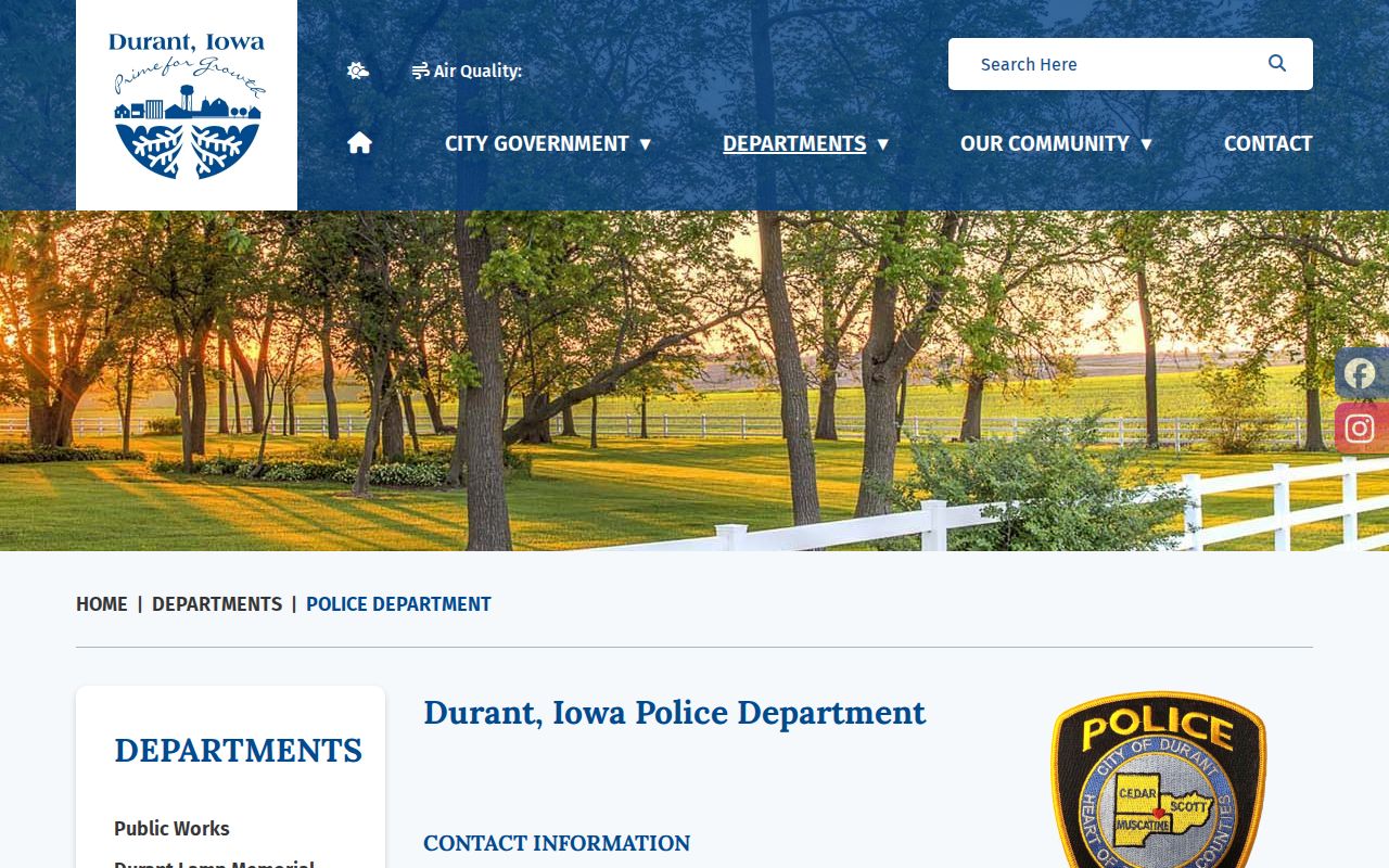 Durant police records and weekly report releases